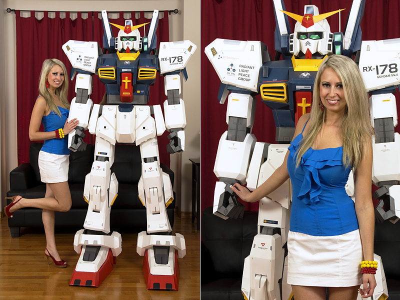 Illustration for article titled This Man-Sized Gundam Model is Amazing